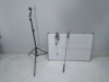 white board boya microphone camera stand selfie sticke